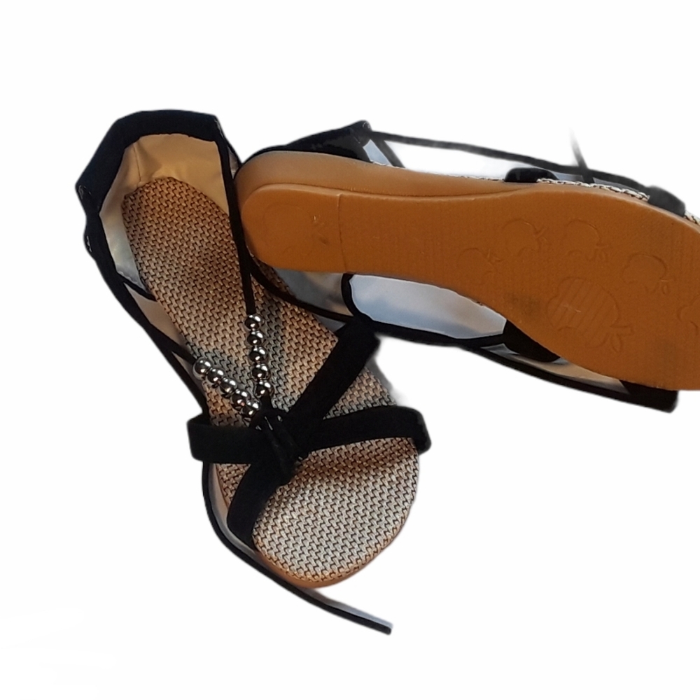Beaded Lace up Sandals - Picture 9 of 10